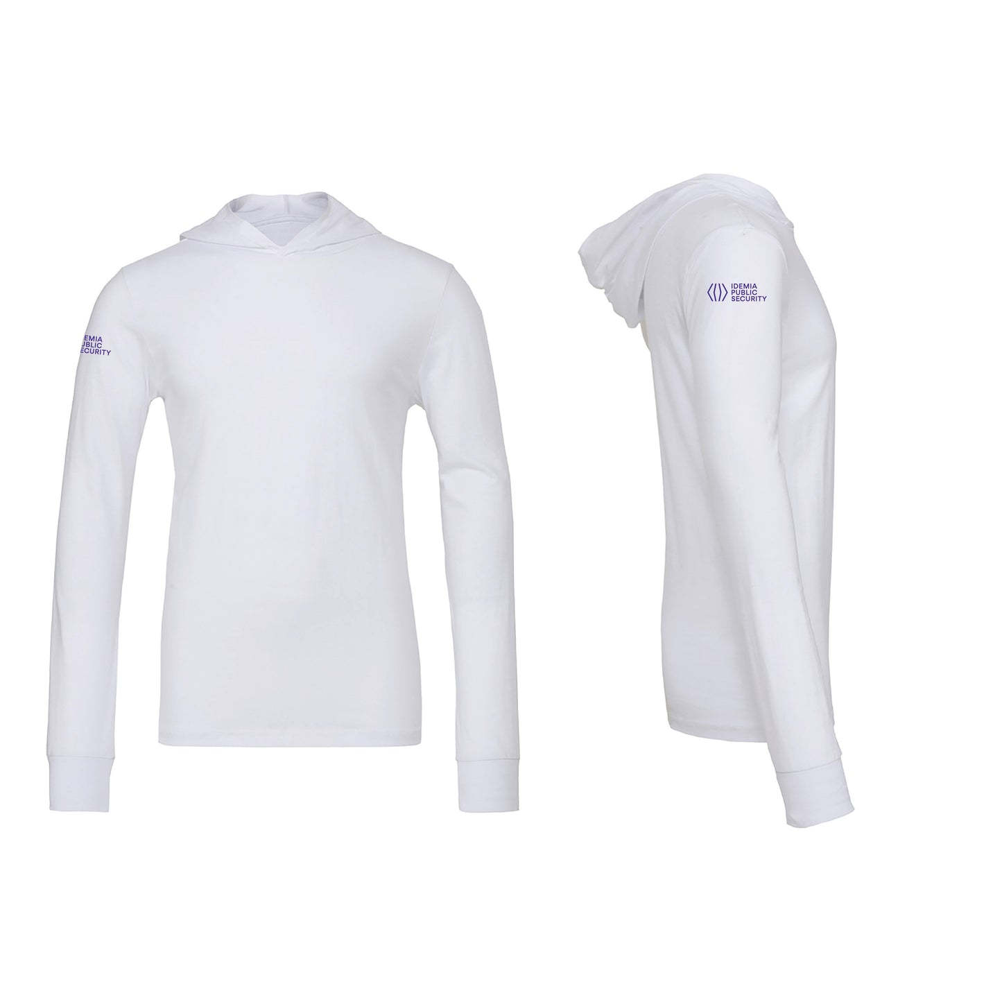 BELLA + CANVAS Unisex Jersey Long Sleeve Hooded T-Shirt - Embroidered