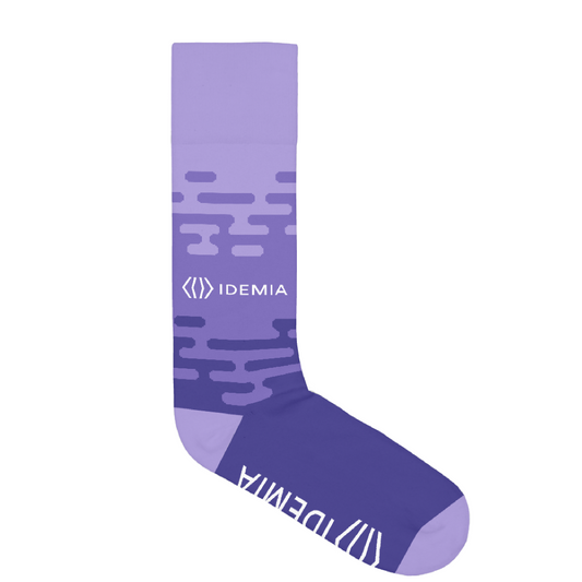 Chaussettes abstraites violettes Idemia