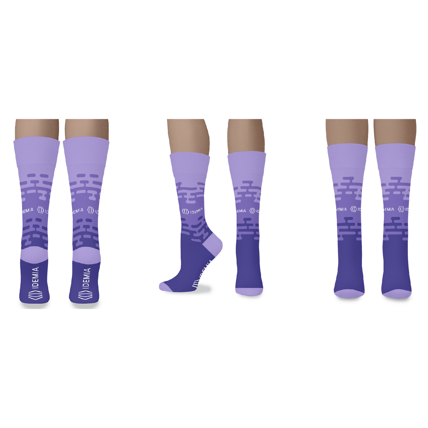 Idemia Purple Abstract Socks